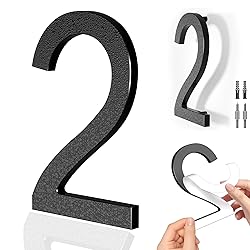 6 Inch Self-adhesive House Numbers, Modern Floating
