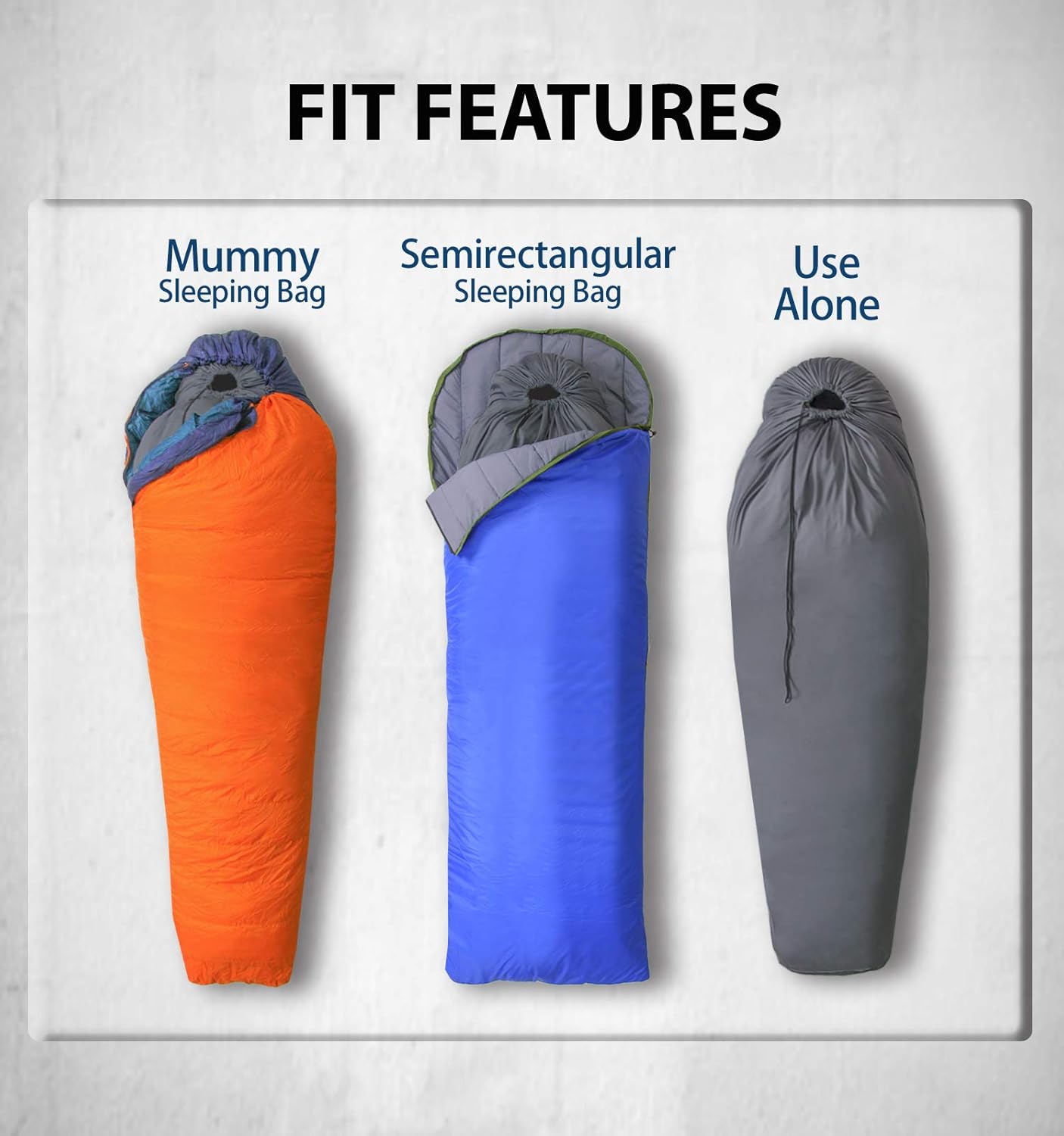 Litume All Season Sleeping Bag Liner Adds Up to 27F, Compressible and Lightweight Mummy Sleeping Sack for Backpacking, Camping, Lightweight Sleep Sack with Drawstring Hood, with Stuff Sack (E629) : Sports & Outdoors
