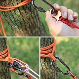 DDSHUN Aluminum Alloy D-Ring Locking Carabiner Clip 80x40mm Black view 5