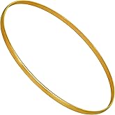 LIFETIME JEWELRY Smooth Bangle Bracelets 24k Real Gold Plated for Women