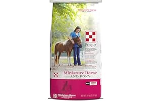 WAGGIN' TRAIN Purina Mini Horse & Pony Feed, All Ages & Lifestyles, Amplify for High Fat, Outlast for Gastric Health, 50lb