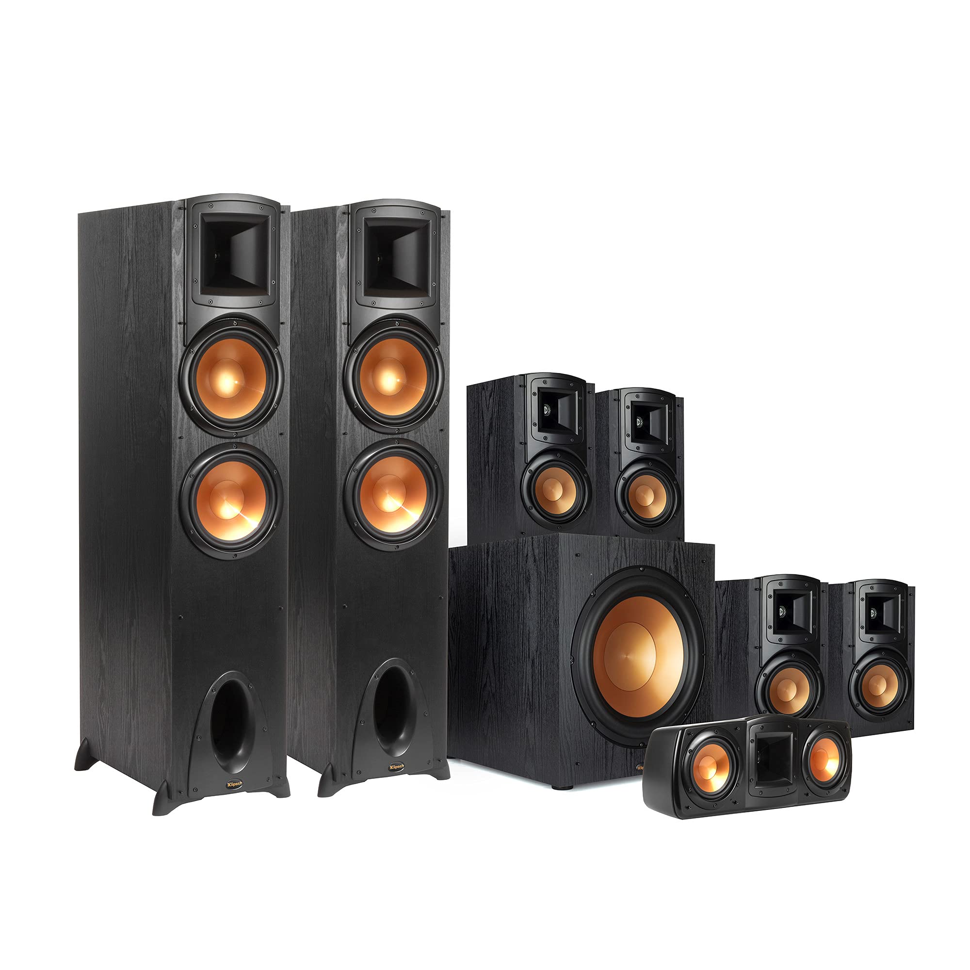 Klipsch Synergy Black Label F-300 7.1 Powerful and Efficient Cinema-Quality Home Theater System with 12