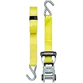 SmartStraps 14’ Commercial Ratchet Tie Down Strap – 5,000lbs Break Strength, 1,667lbs Safe Work Load – Commercial Duty Tie Downs for High-Investment Heavier Loads