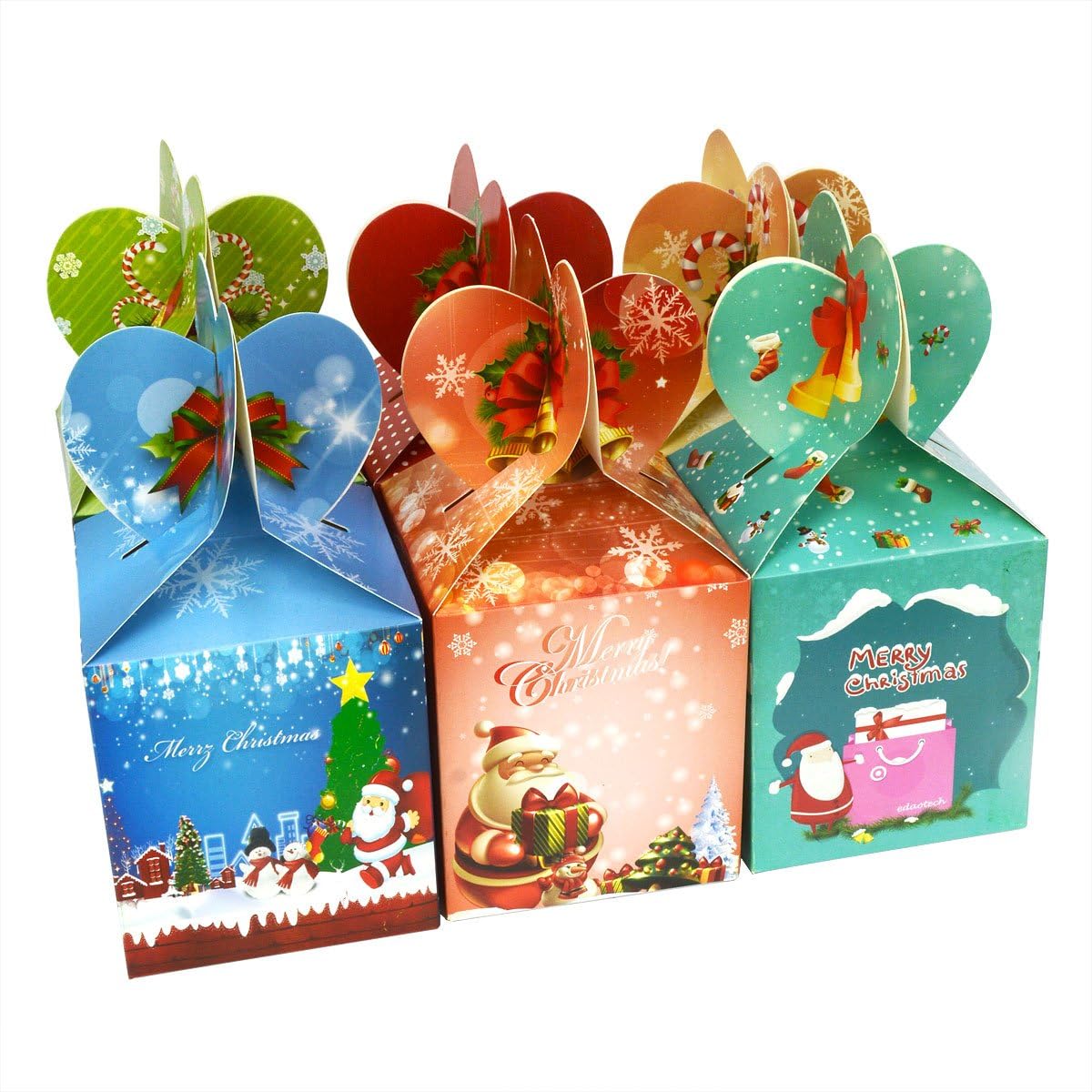 12pcs Cute Cartoon Gift Fruit Treat Candy Gifts Box For Wedding Xmas Presents Sweets Christmas Festival Party - Image 3