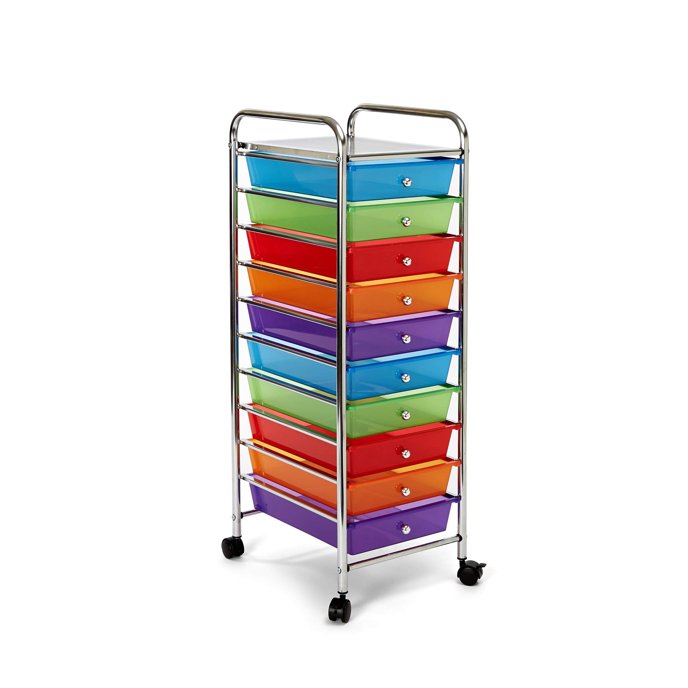 Seville Classics 10Drawer Organizer Cart, Multi Color Buy Online in