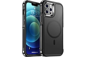 SUPFINE Magnetic for iPhone 12 Pro Max Case, [Compatible with MagSafe][10 FT Military Grade Drop Protection] [Dual Layer Structure Protection] Heavy Duty Full-Body Shockproof Phone Case, Black