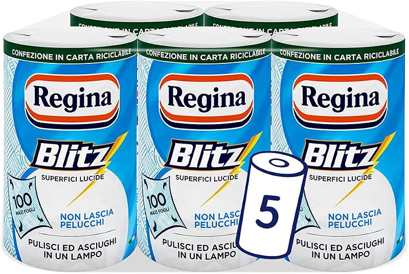 Regina Blitz Casa Paper 5 Rolls 3-Ply Maxi Sheets FSC Certified