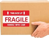 HYBSK 3x5 Inch Handle with Care Fragile Shipping Stickers Adhesive Labels 100 view 7