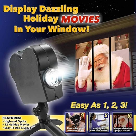 Ventana de Halloween Navidad proyector de luz, 12 Películas de ...