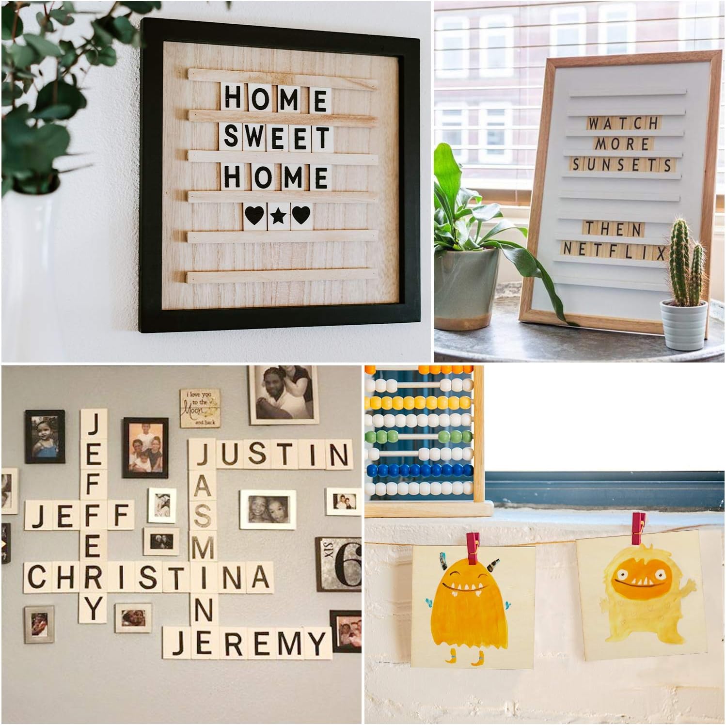 Unfinished Wood Board - 100Pcs 3 x 3in Blank Natural Slices Wood Square for DIY Crafts Painting, Scrable Tiles, Coasters, Pyrography, Decorations