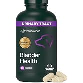 VetriScience Bladder Health for Dogs, 90 Count | Bladder Strength Urinary Tract Supplement for Dogs, Reduce Urine Leakage &amp; Overactive Bladder with Soy Protein &amp; Saw Palmetto
