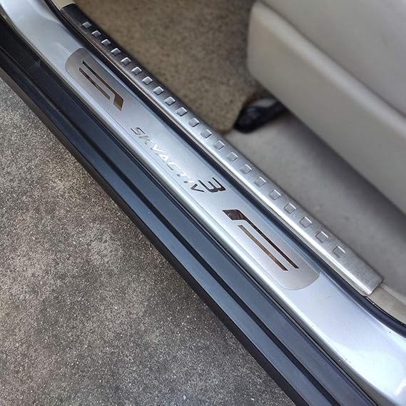 HJHNB 4 Pcs Car Door Sill Protector For Mazda 3 2014 2015 2017 2019