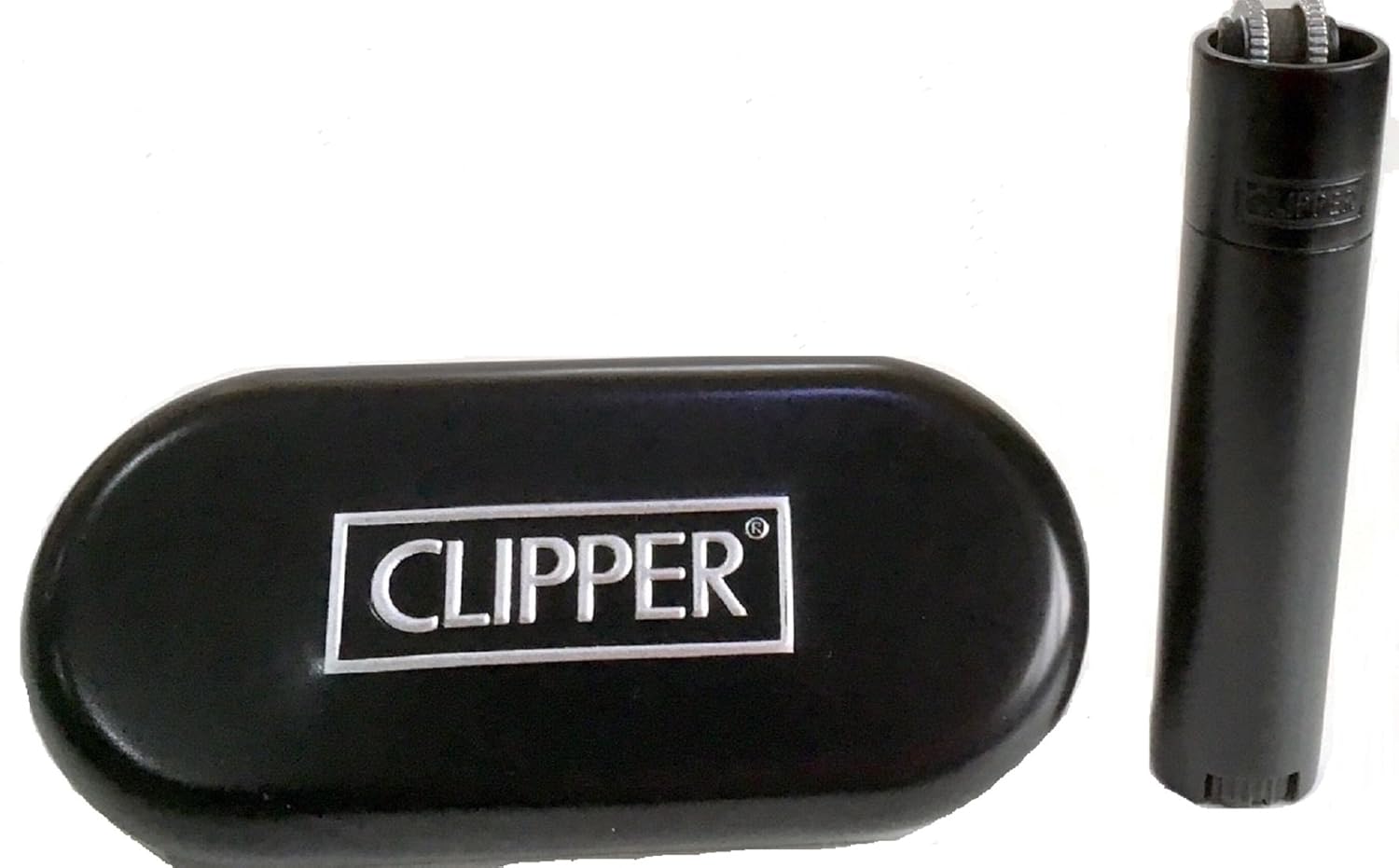 METAL CLIPPER LIGHTER WITH FREE CHROME CASE (Black) Amazon.co.uk