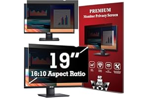 19 Inch (Diagonally Measured) Computer Screen Privacy Shield Filter for 16:10 Widescreen Monitor - Privacy and Anti-Glare Scr