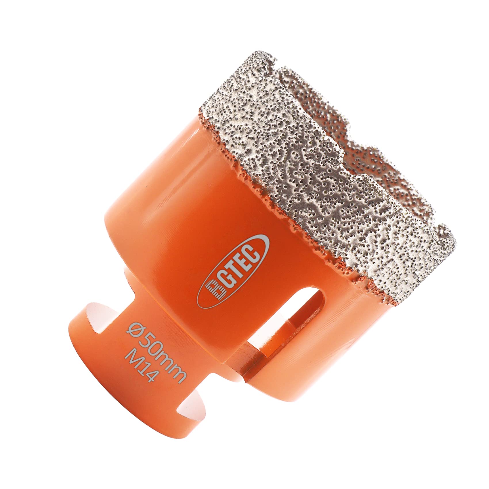 BGTEC Diamond Drill Bit Tile Hole Saw 50mm with M14 Thread for Porcelain Ceramic Tile Granite Marble Masonry Granite Stone Vacuum Brazed Bit 60mm Length