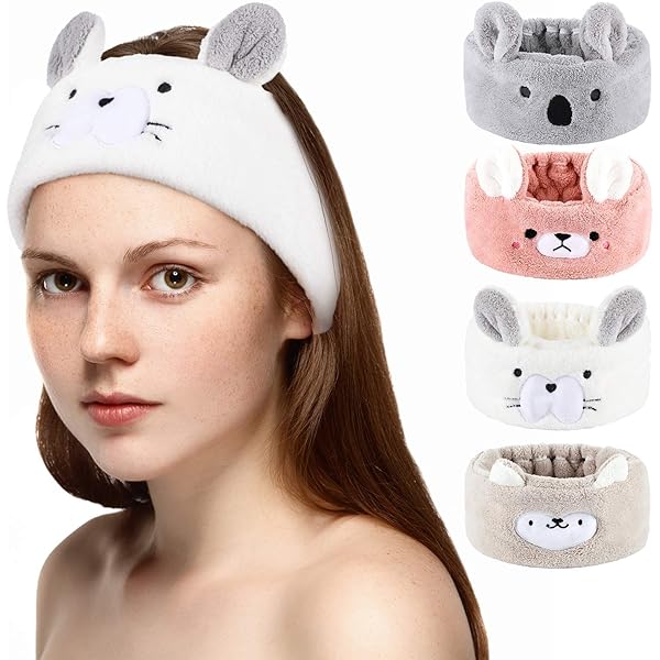 Schwarzes Panda-Stirnband Mit Plüschohren | Niedliches Tierohren-Band Für Damen & Mädchen