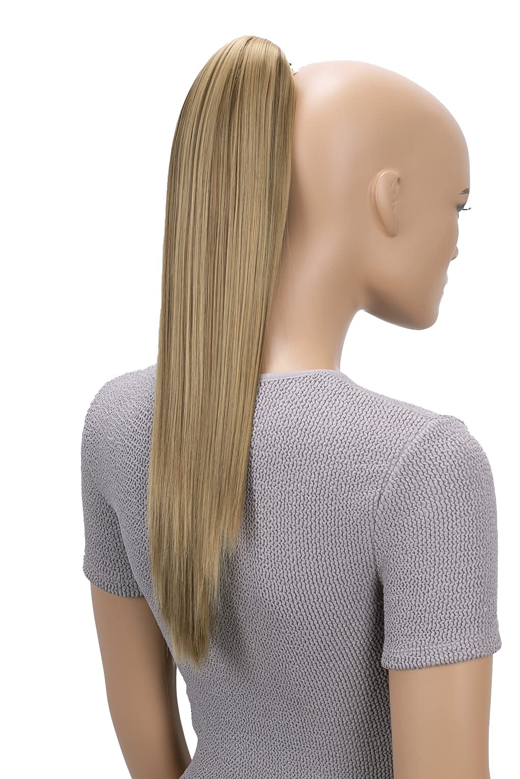 CAISHA 20" Hairpiece Ponytail Clip On Extensions With Butterfly Claw Straight Brown Blonde Mix H154 — image 1