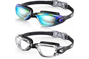 Aegend Swim Goggles, 2 Pack Swimming Goggles No Leaking Adult Men Women Youth