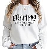 Personalized Grammy Sweatshirts with Grandchildren's Names, Custom Grandma Sweatshirt, Mother's Day Sweaters, New Grandma Gifts, Mama Birthday Gifts, Customization Nana Sweater, Gigi, Meme Crewneck