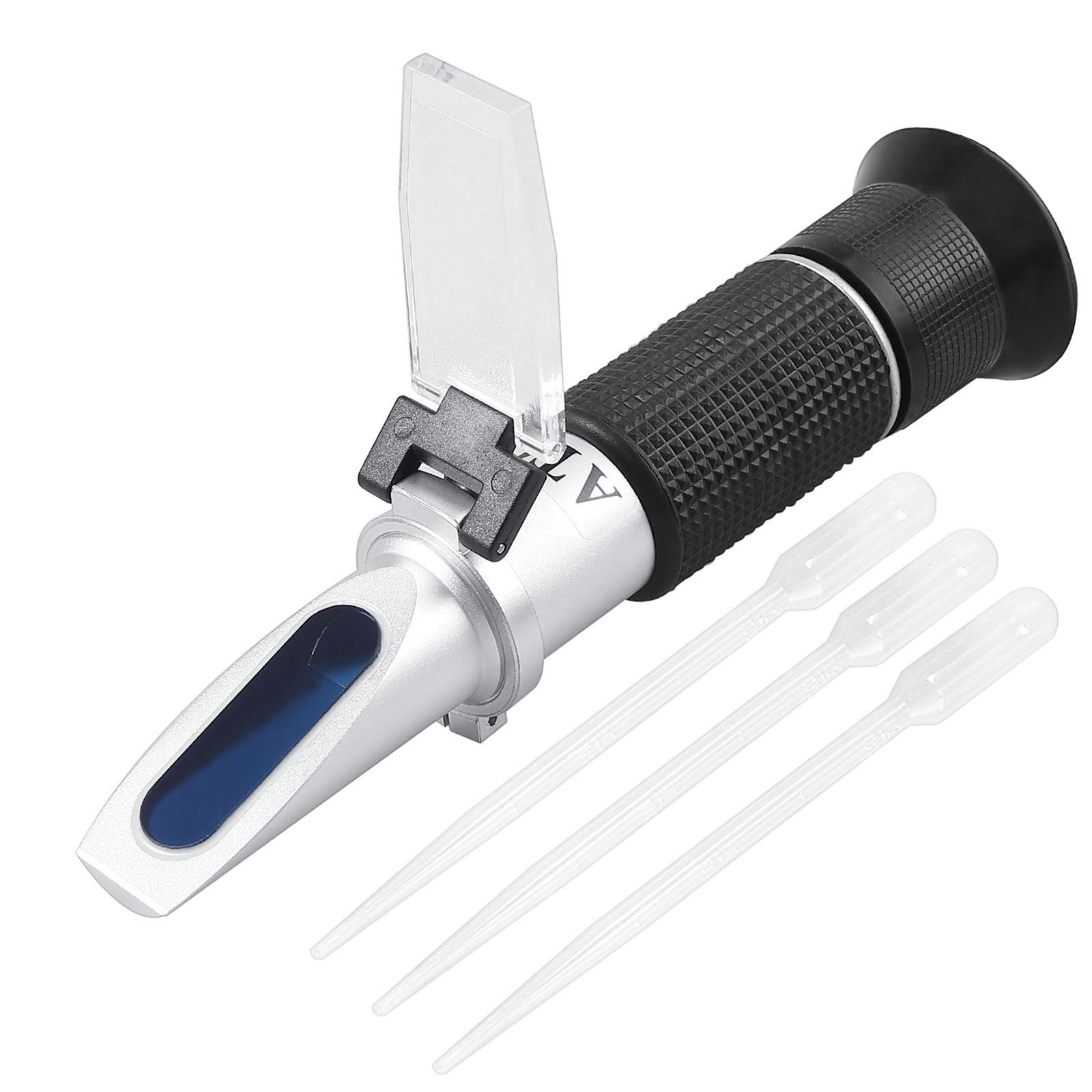 Refractometer for Grape (Wine Brix: 0-40%, Alcohol: 0-25%) ATC Brix Refractometer Red Wine Making Kit Refractometer Alcohol Refractometer Scale for Beer Wine Brewing Measuring Sugar Alcohol Degree