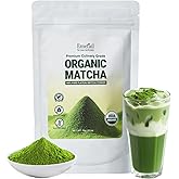 Emerail Organic Matcha Powder, USDA-Certified Pure Matcha Green Tea Powder, Premium Culinary Grade, Perfect for Lattes Smoothies and Baking, Sugar Free (70g / 2.5oz Pouch)