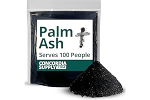 Concordia Supply Palm Ashes - Easy to Distribute, Pure Ash for Ash Wednesday, Ideal for Church Services & Ash Wednesday Supplies, Traditional Symbol of Repentance & Mortality - Suitable for 100 People