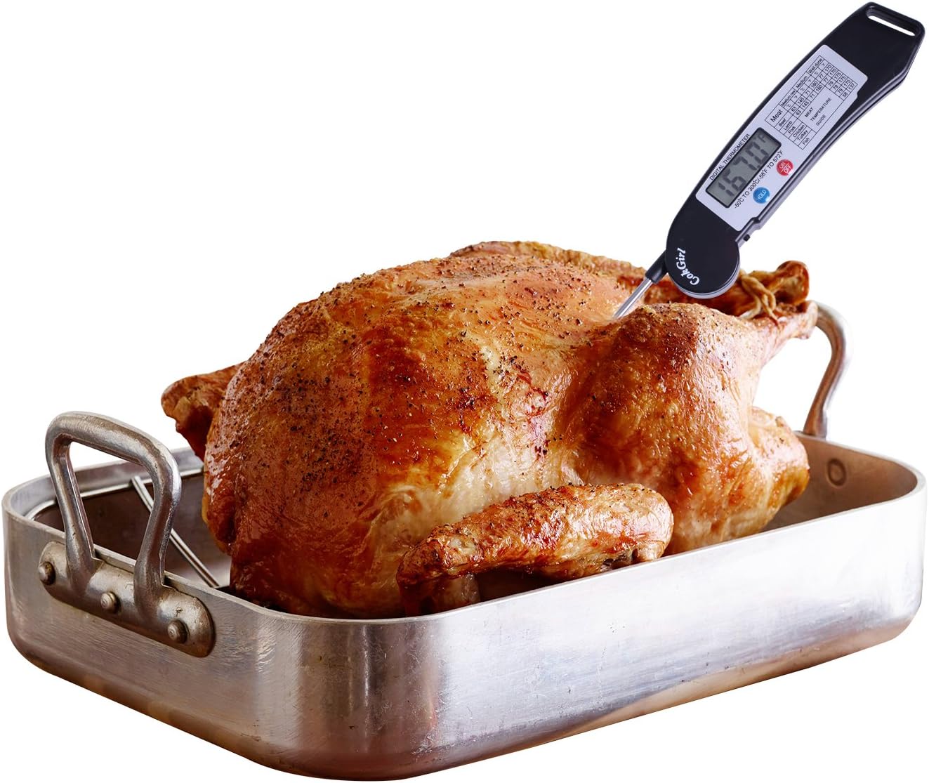 Digital Meat Thermometer, AAA Battery Included, CokGirl Instant Read Cooking Thermometer for Food, Candy, Oven, Grill and BBQ (Black)