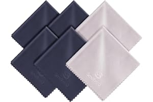 SmoTecQ Premium Microfiber Cleaning Cloths (6-Pack) – Ultra-Soft, Scratch-Free Cloths for Eyeglasses, Sunglasses, Camera Lenses, Screens & More – Washable & Reusable (6 Pack)
