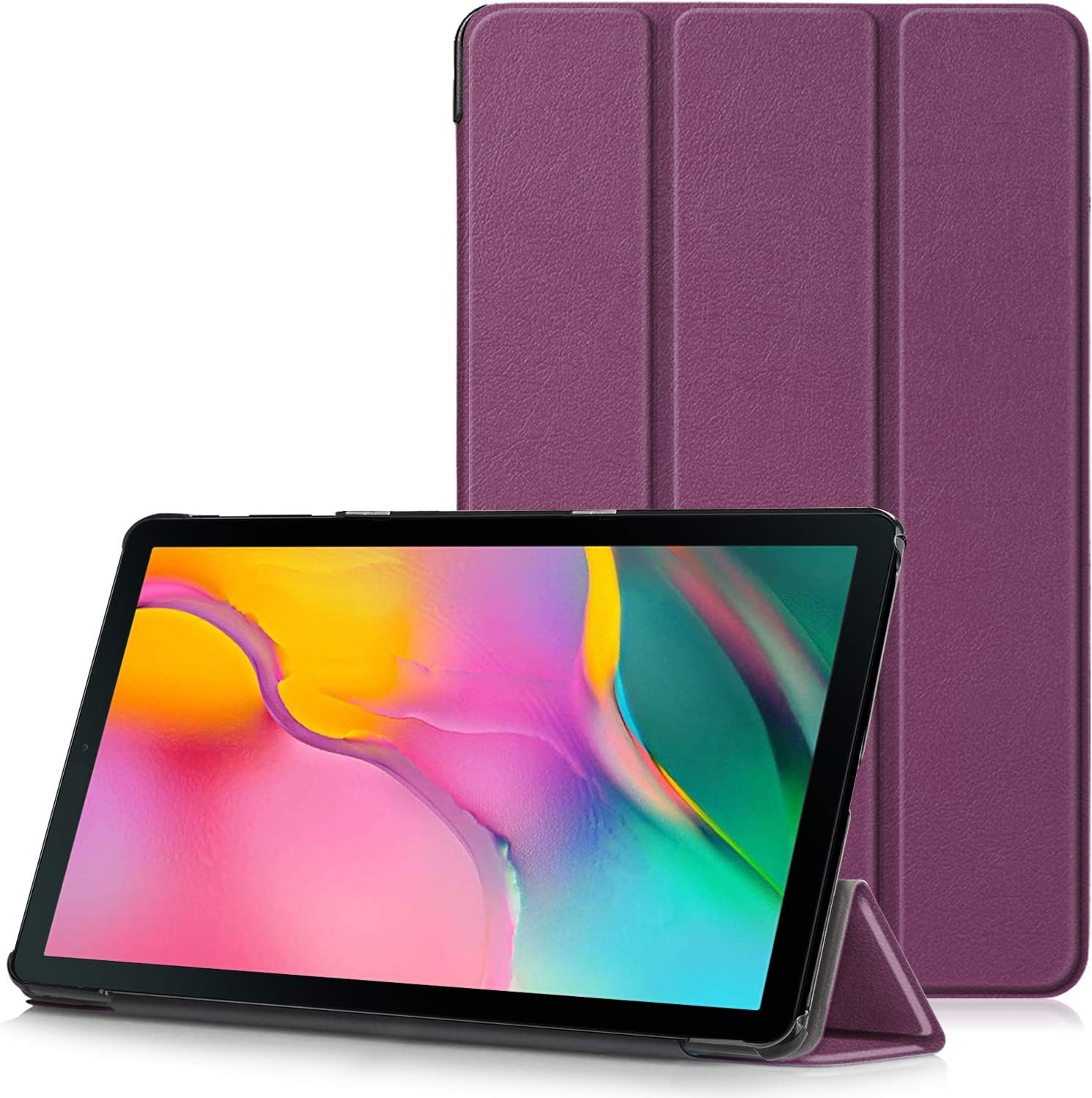 TTVie Case for Samsung Galaxy Tab A 10.1 2019, Ultra Slim Lightweight Smart Shell Stand Cover for Samsung Galaxy Tab A 10.1" Wi Fi SM-T510 / LTE SM-T515 2019 Release, Purple