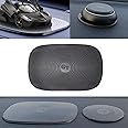 Anti-Slip Pad for Car Dashboard Multi-Functional Non-Slip Magic Sticky Gripping Mat PU Gel Washable Reusable Extra Strong for GPS,HUD,EZ Pass,Holds Phones,Sunglasses(3.94"*5.90"+3.15"Dia)(Black-1Set)