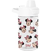 Simple Modern Disney Kids Tritan Plastic Summit Water Bottle | 12 oz BPA-Free Cup with Covered Leak Proof Straw Lid for Girls, Toddlers | Minnie Mouse Fun