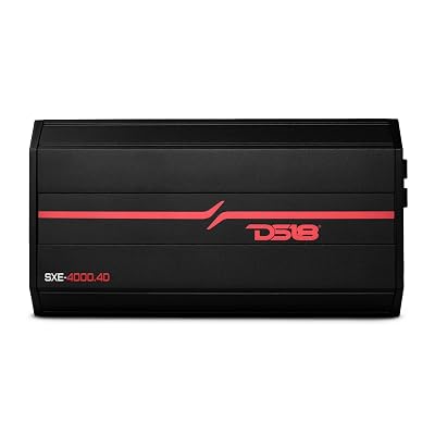 DS18 SXE-4000.4D/BK Car Amplifier Stereo Full-Range Class D 4-Channel 275x4 RMS @4 OHM 4000 Watts - Powerful and Compact Amp for Speakers in Car Audio System