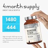 VitaBright Magnesium Citrate 1480mg | 444mg Elemental Mg | Vegan Capsules view 3