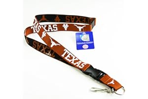 PRO SPECIALTIES GROUP NCAA Two-Tone Lanyard with breakaway safety clasp and easy-remove clip for keys or ticket holder