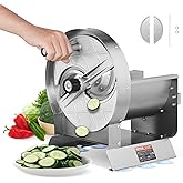 VEVOR Manual Vegetable Fruit Slicer, 0-0.5"/0-12mm Thickness Adjustable Commercial Slicer Machine, Stainless Steel Food Cutte