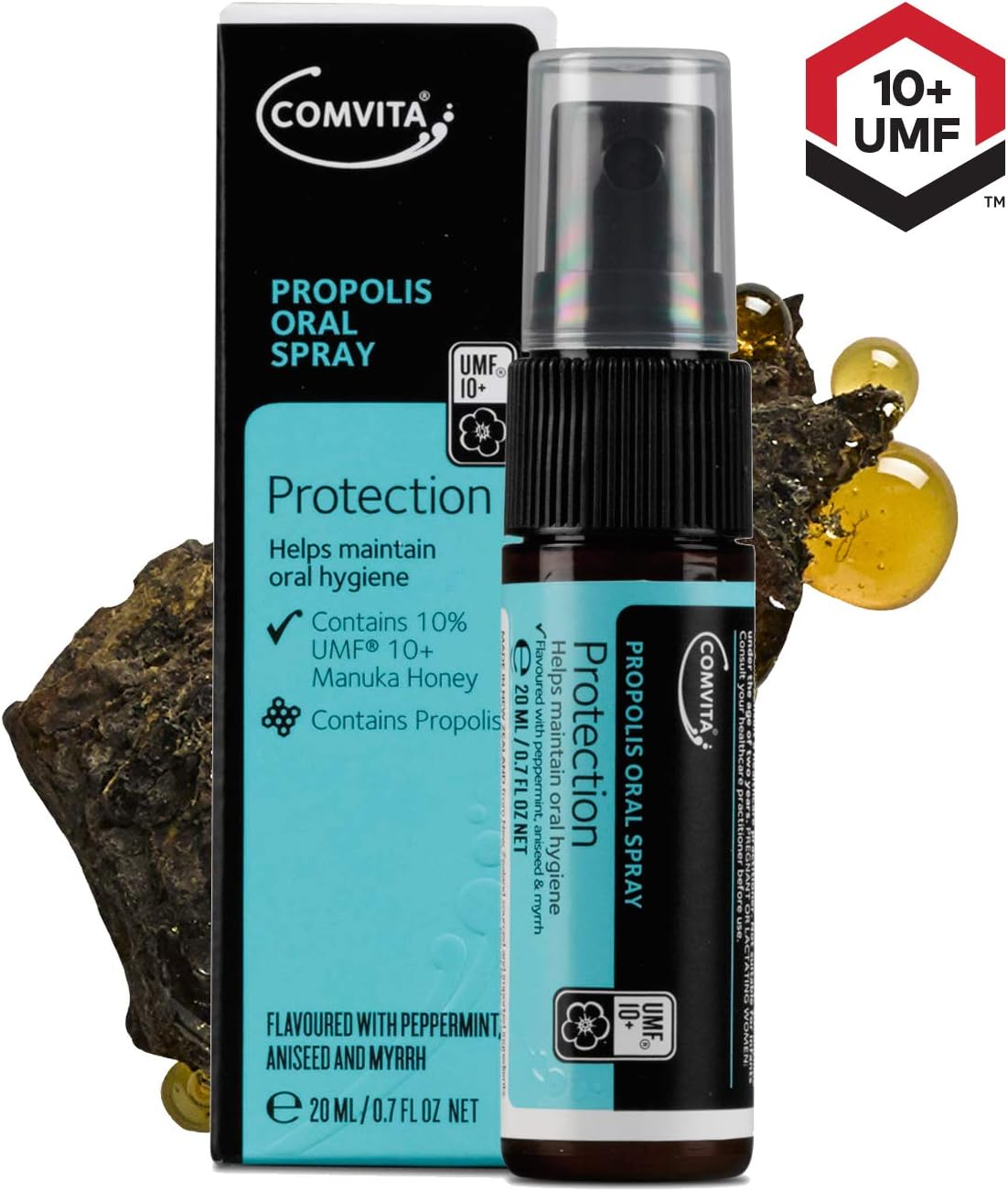 Comvita Propolis Oral Spray containing Manuka Honey (UMF 10+, MGO 263+) - 20ml, No Color, 20 ml (Pack of 1) - Image 3