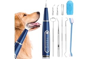 Ni-SHEN Dog Plaque Remover for Teeth,Pet Ultrasonic Tooth Cleaner,Teeth Cleaning Kit -Tartar Remover for Teeth Stains for Dogs and Cats (Blue)