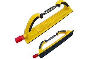 Toromp 2-3/4" x 15-3/4" Dust Free Longboard Hand Sanding File Block Adjustable Radius Flex with Hook & Loop Backing, Hand Sander Dust Extraction Sanding Block for Automotive, Woodworking - 1 Pack