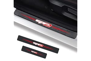 WENDISH 4Pcs GT-LINE Door Sill Protector Reflective 4D Carbon Fiber Sticker Decoration Door Entry Guard Door Sill Scuff Plate Stickers Accessories Compatible with KIA GT-LINE (Red)