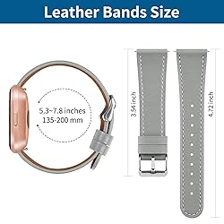 BOTNUW Leather Bands Compatible with Fit bit Versa