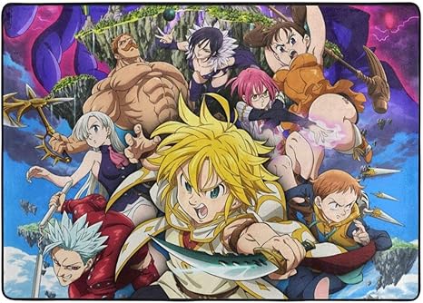 Amazon Co Jp カーペット 七つの大罪 6 夏用カーペット 吸水速乾 抗菌防臭 折り畳み可能 滑り止め オシャレ おしゃれふわふわ シャギーラグ 床暖房対応 居間 寝室用 1 5 148 3cm Home Kitchen