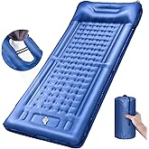 LILTSDRAE Camping Sleeping Pads，Extra Thick 5 Inch Inflatable Sleeping Mat with Pillow Built-in Pump，Oversized Mattress Super