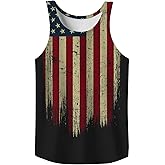 Mens Tank Tops Summer Sleeveless Shirts Beach Graphic Tank Tops Men 4th of July Tank Top Cut Off Patriotic Shirts
