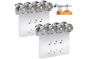 HANBOUNG 8 Wheels Beam Trolley Assembly Compatible Unistrut 1-5/8"Wide & Taller Strut Channel Track for Beam Hoist Trolley or Sliding Door Rollers,Rail Track System-Garages -Warehouse (2Pack)