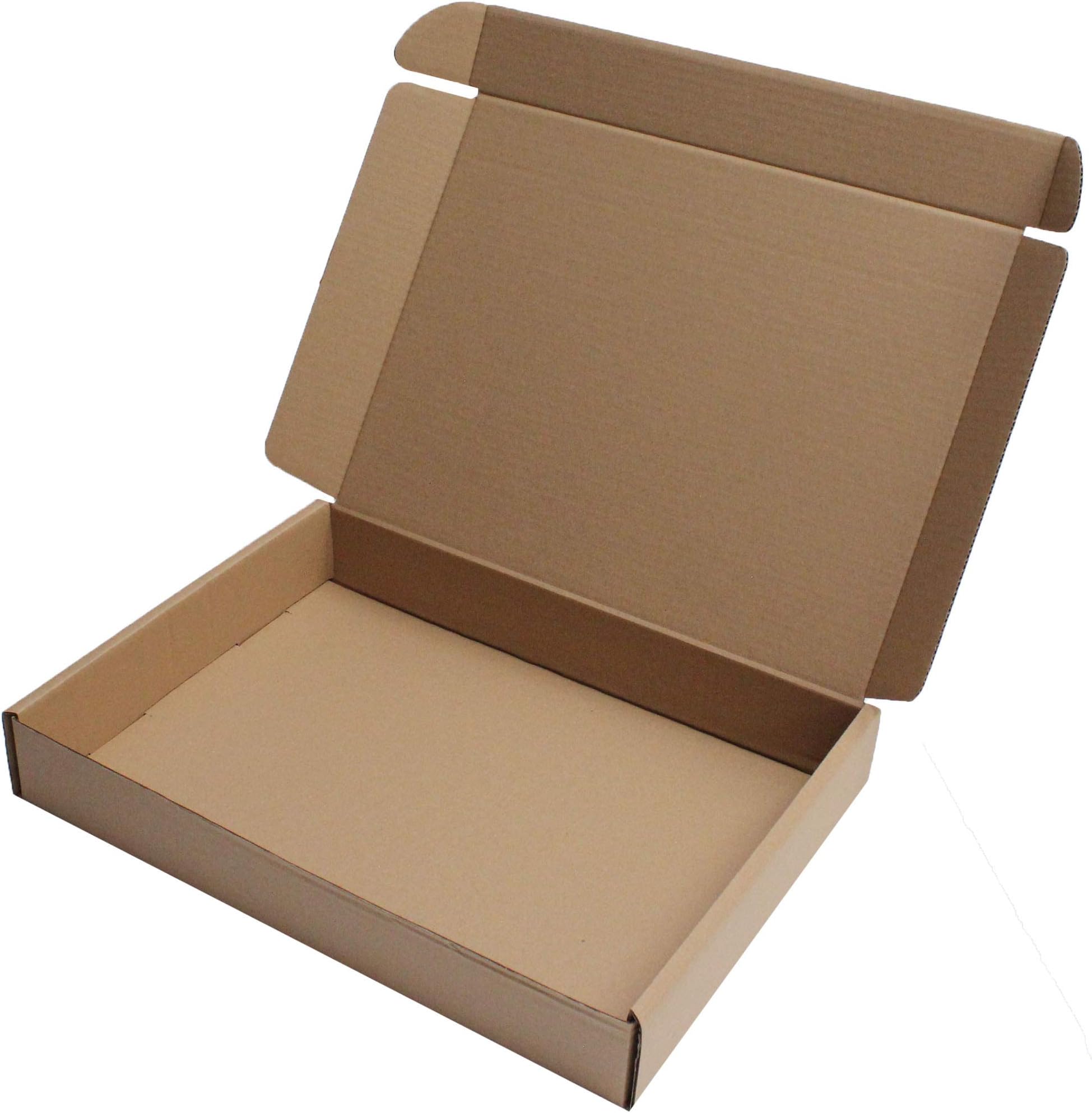 WHITE OR BROWN SHIPPING CARDBOARD BOXES POSTAL MAILING GIFT PACKET SMALL PARCEL (15.5" x 12" x 2.5", BROWN, 100)