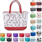 LEDTOOL Beach Tote Bag Organizer - Large Anti-Sand, Waterproof, Rubber, Portable Travel Sports Tote (Baseball-Medium)