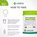 Lindens Potassium 200mg Tablets with 50mg Vitamin C 100 Vegan UK Made view 5