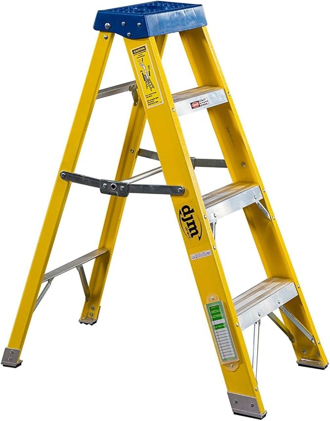 DJM Direct Electricians Heavy Duty Tread EN131 Fibreglass Step Ladder