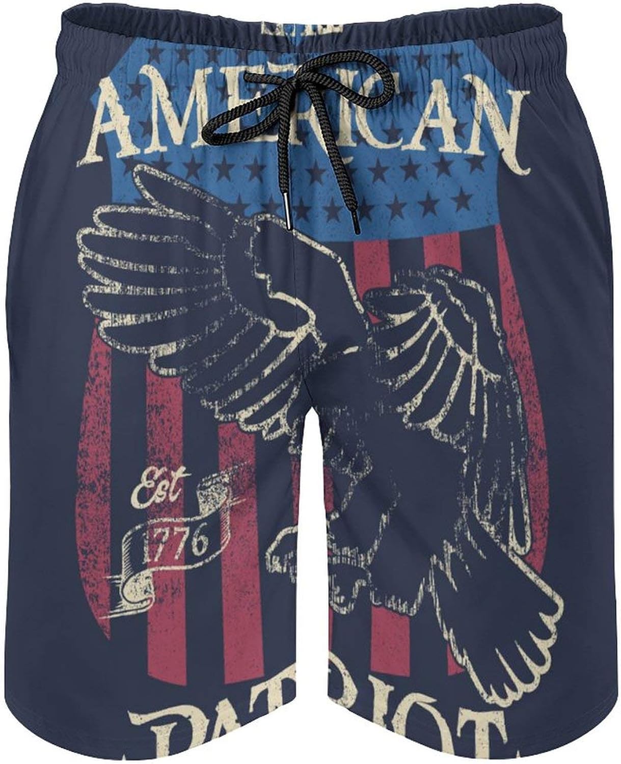 American Eagle EmblemRetro 80's, 90's Men's Beach Shorts, Quick Dry