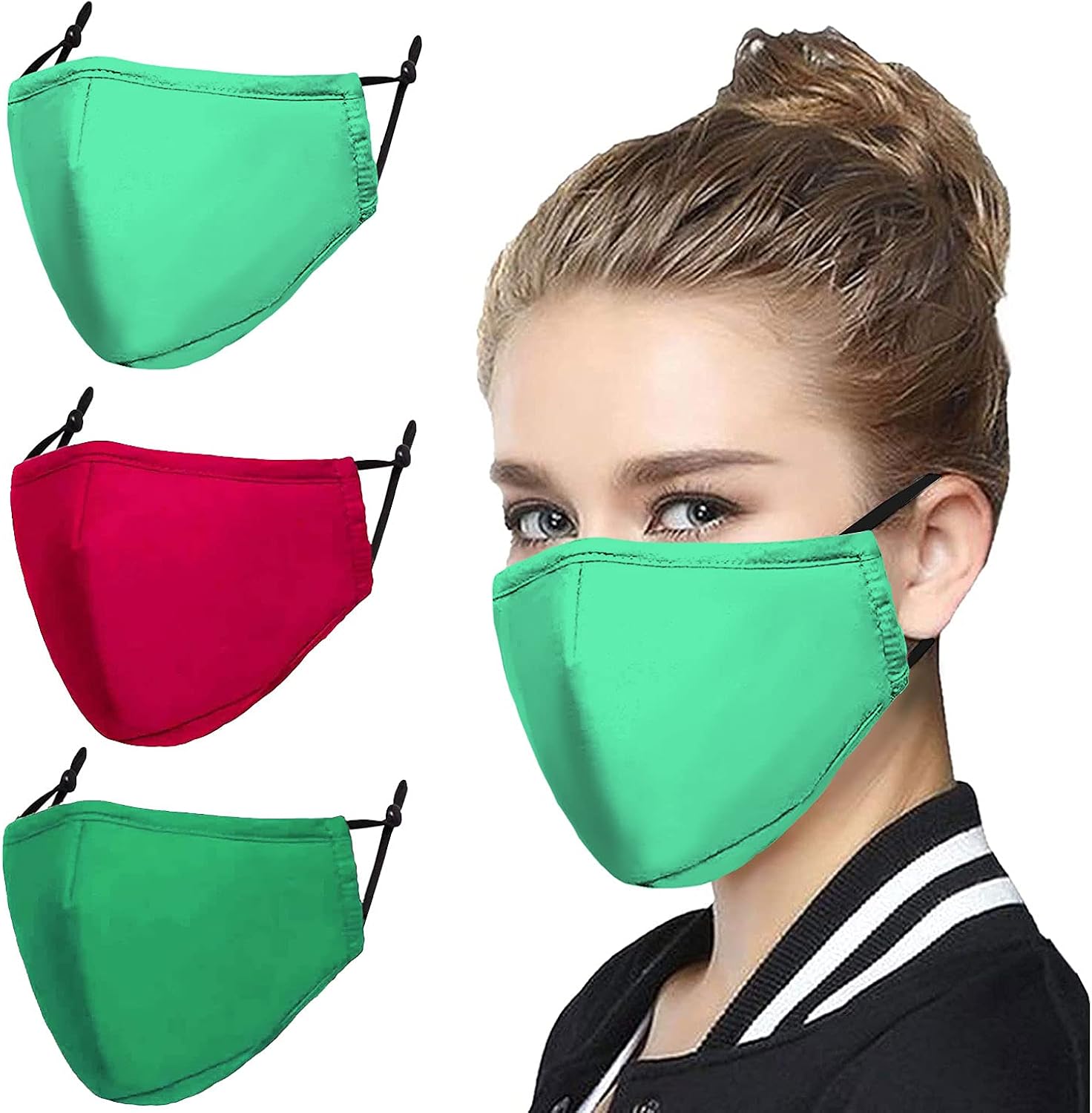 Mask for Women 3PC Breathing Mask Washable & Breathable